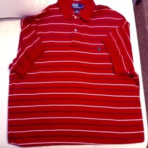 Polo Ralph Lauren Red Striped Collar Shirt Men's